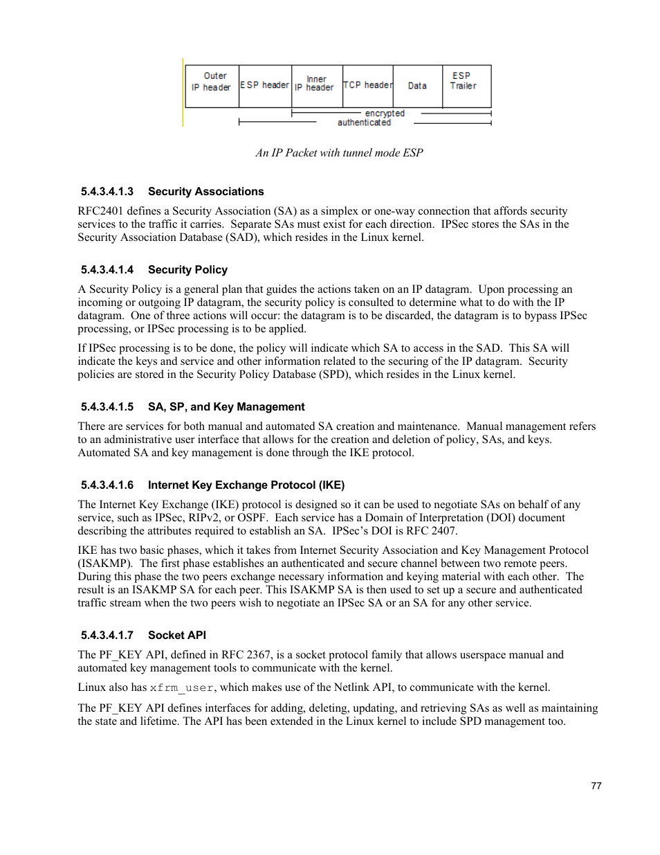 3 security associations, 4 security policy, 5 sa, sp, and key management | 6 internet key exchange protocol (ike), 7 socket api | IBM Novell 10 SP1 EAL4 User Manual | Page 89 / 246