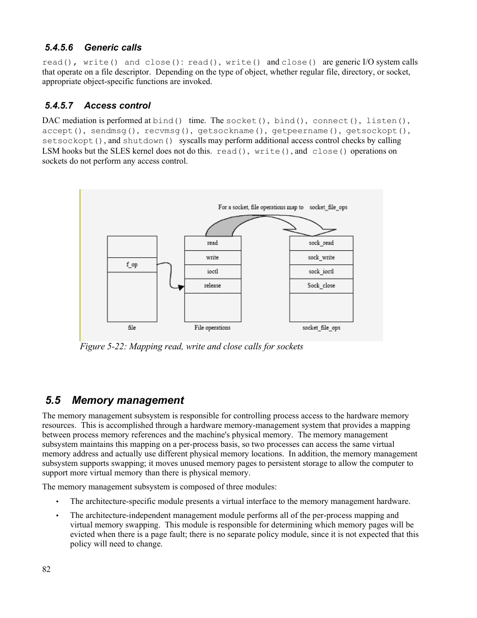 6 generic calls, 7 access control, 5 memory management | IBM Novell 10 SP1 EAL4 User Manual | Page 94 / 246
