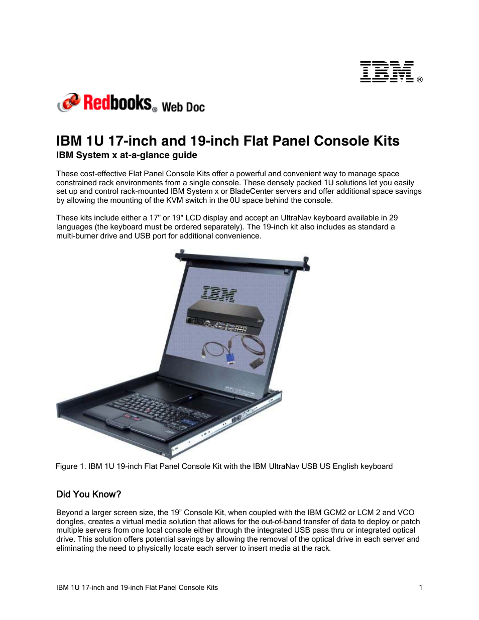 IBM REDBOOKS 1U 17 User Manual | 13 pages