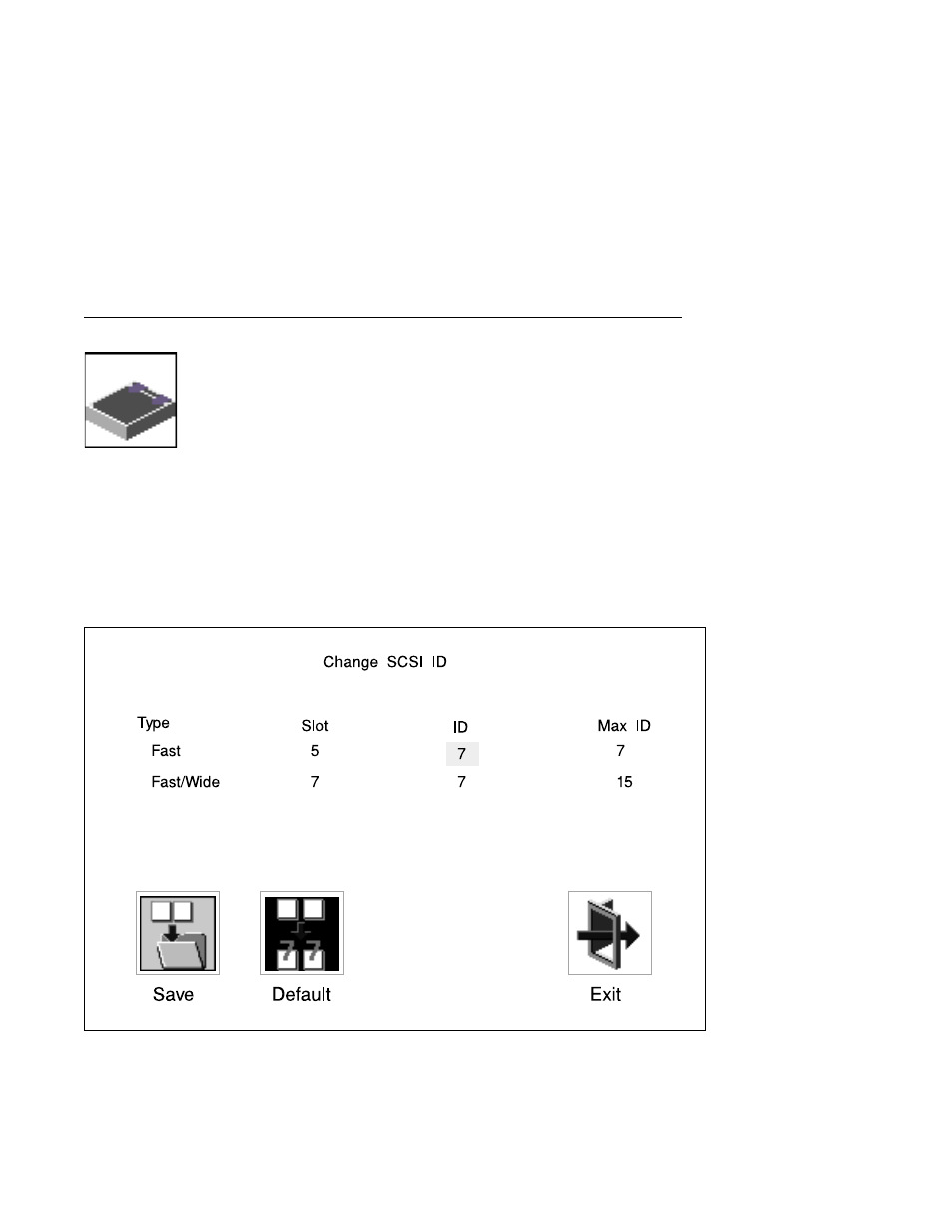 Scsi id | IBM B50 User Manual | Page 124 / 198