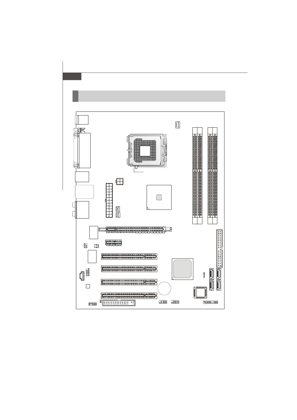 Mainboard layout, M s-7236 m ainboard | IBM MS-7236 (V2.X) Mainboard G52-72361X2 User Manual | Page 13 / 85