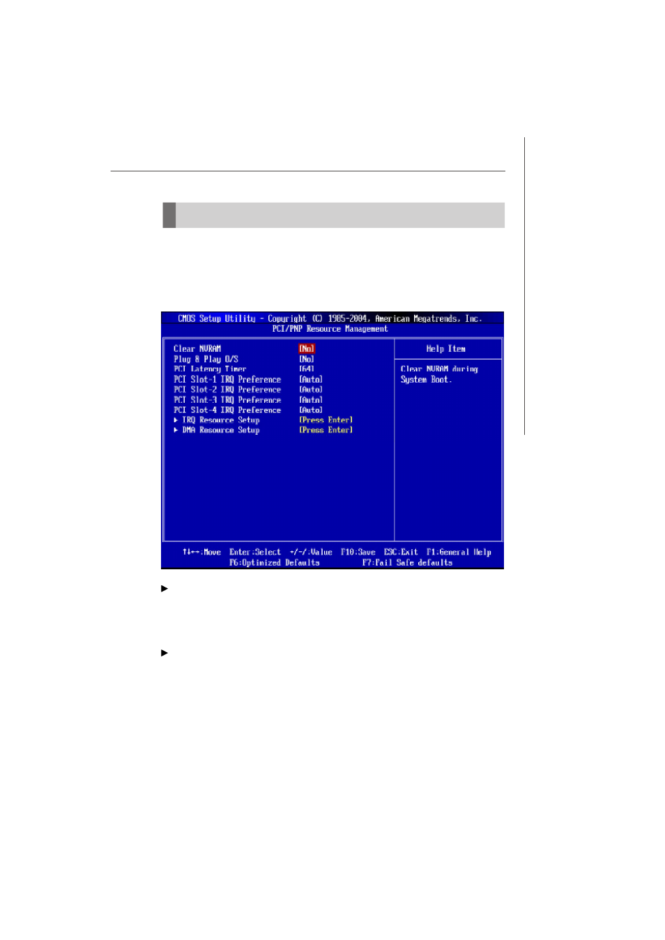Pci/pnp resource management | IBM MS-7236 (V2.X) Mainboard G52-72361X2 User Manual | Page 61 / 85
