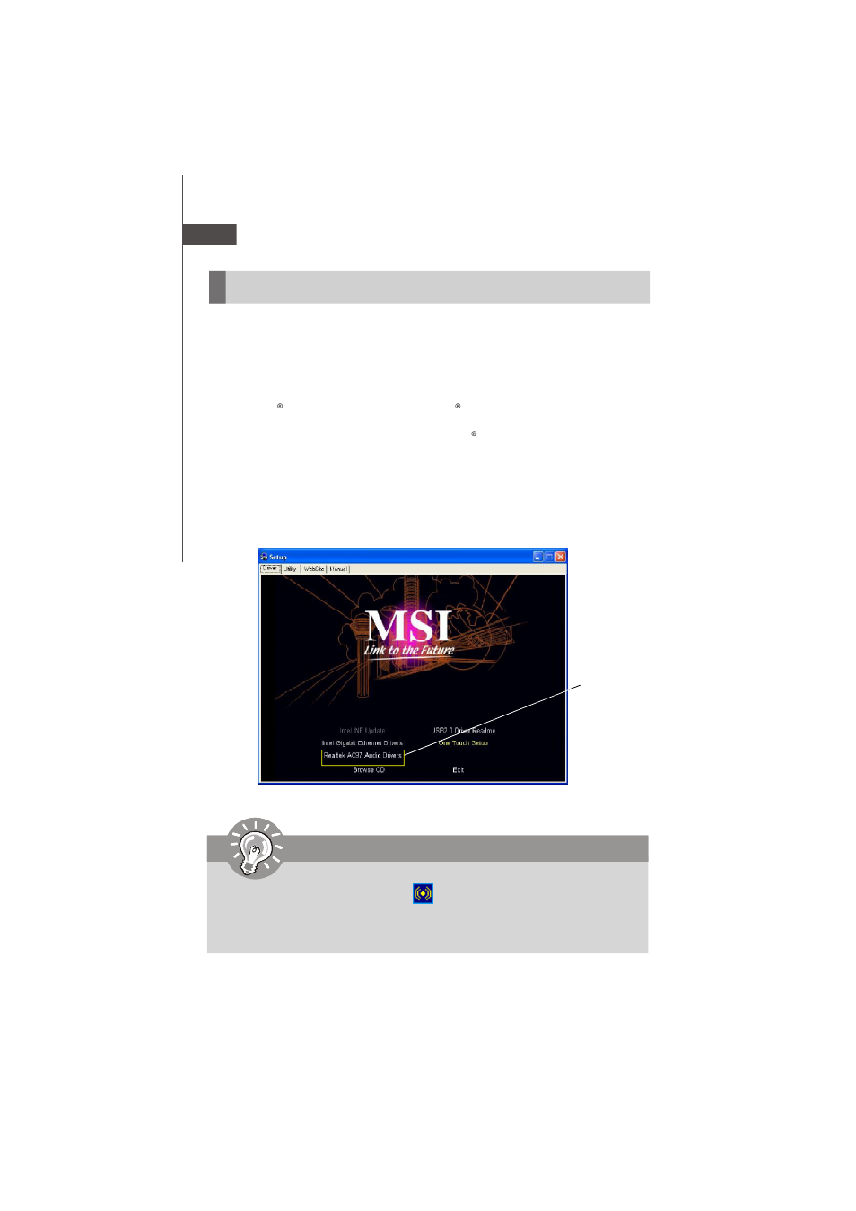 Installing the audio driver, Important | IBM MS-7236 (V2.X) Mainboard G52-72361X2 User Manual | Page 72 / 85