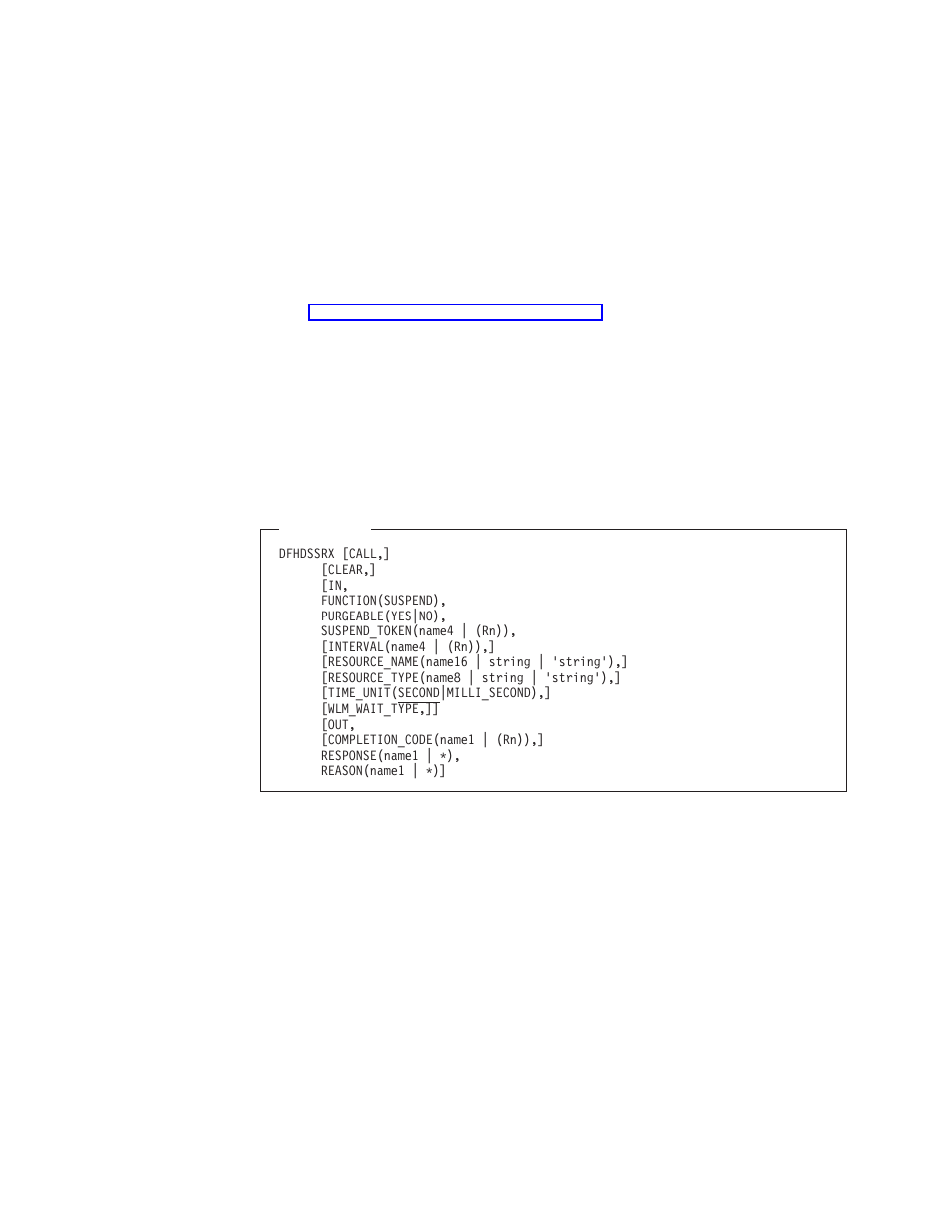 The suspend call, The suspend call” on, Response and reason values for add_suspend | IBM SC33-1683-02 User Manual | Page 336 / 875