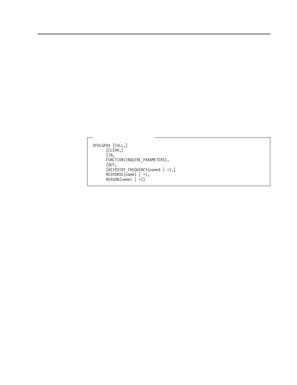 Log manager functions, The inquire_parameters call, The set_parameters call | IBM SC33-1683-02 User Manual | Page 361 / 875
