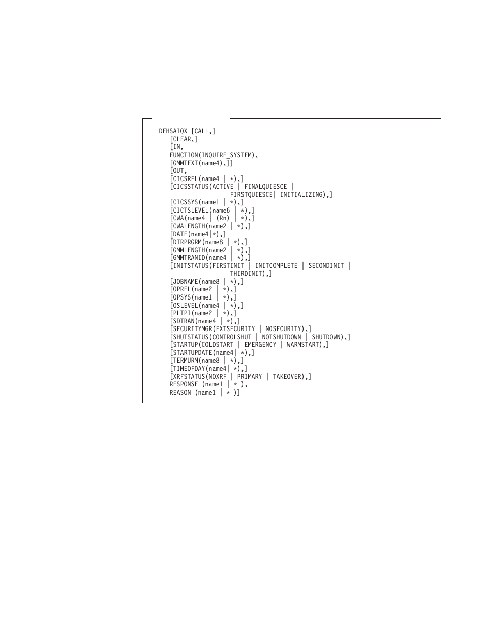 The inquire_system call, The inquire_system | IBM SC33-1683-02 User Manual | Page 387 / 875