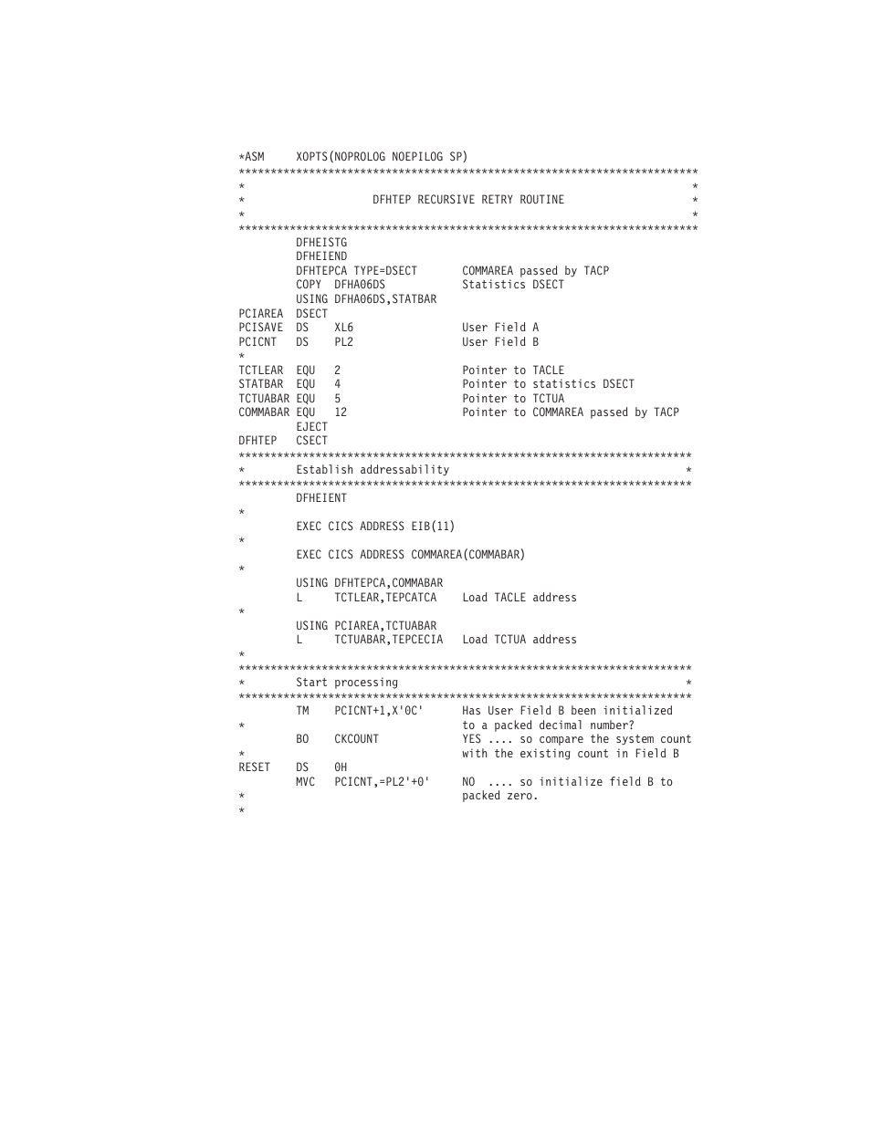Dfhtep recursive retry routine, User-written terminal error programs 446 | IBM SC33-1683-02 User Manual | Page 478 / 875