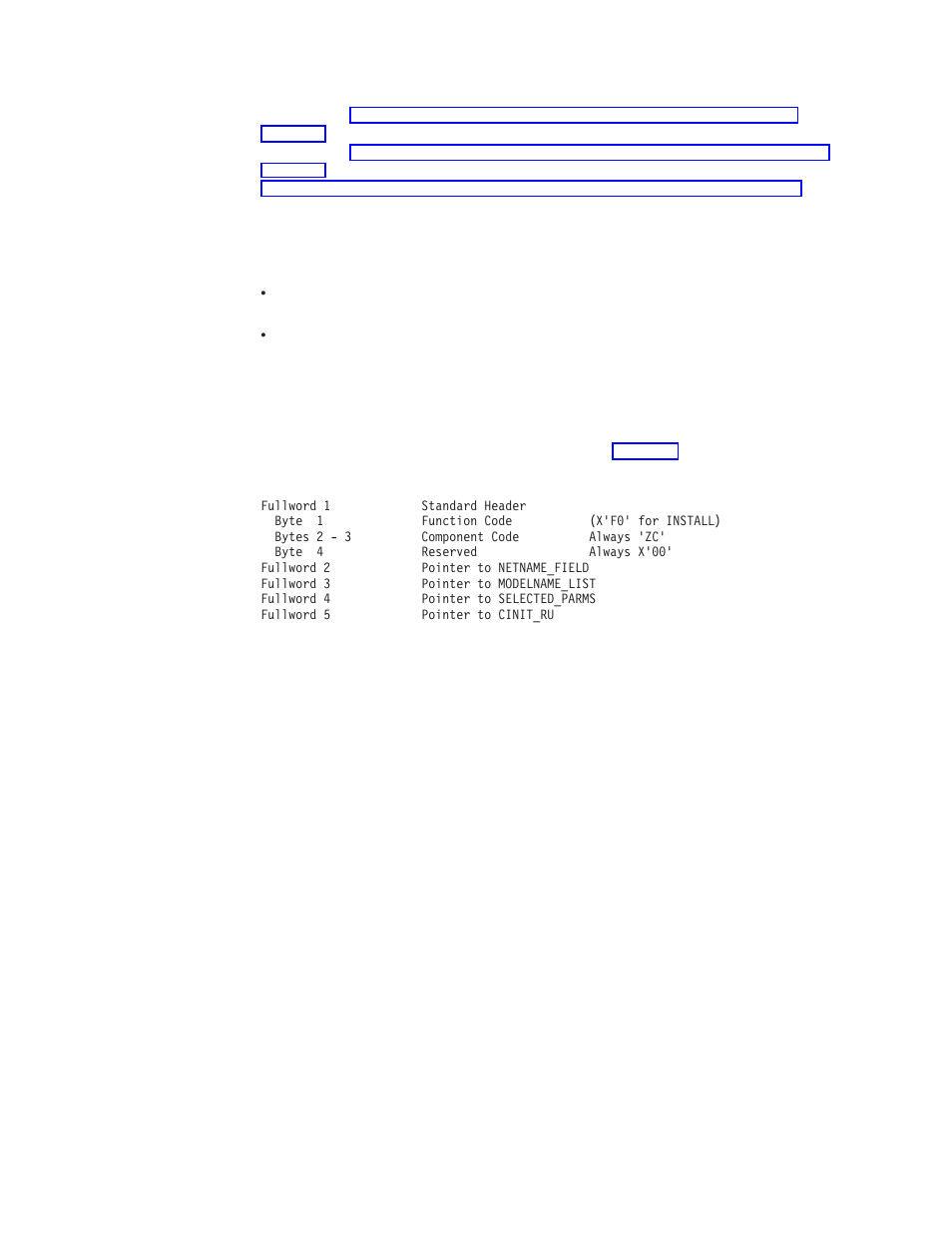 The communication area at install for terminals | IBM SC33-1683-02 User Manual | Page 520 / 875