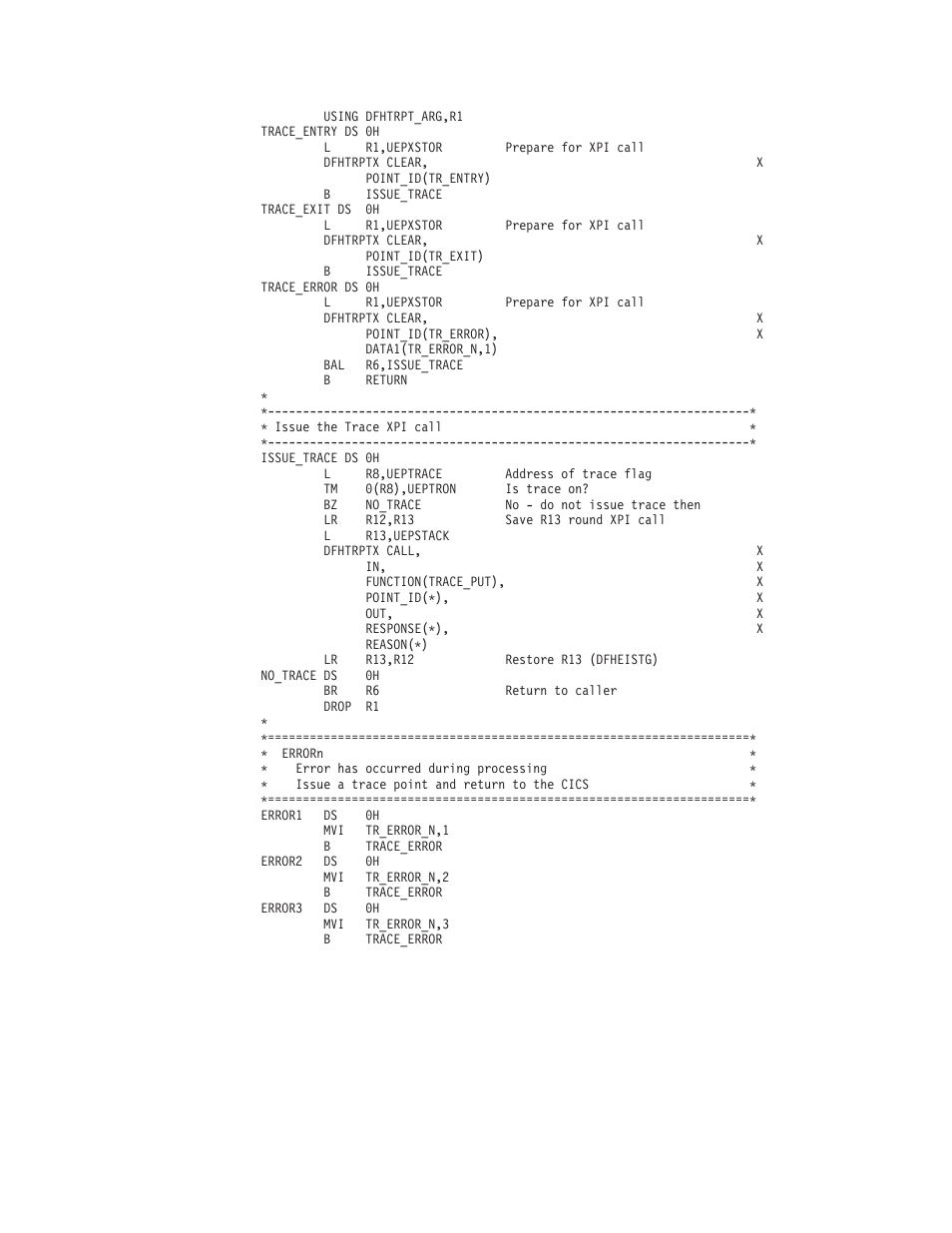 Example xtsereq global user exit program 820 | IBM SC33-1683-02 User Manual | Page 852 / 875