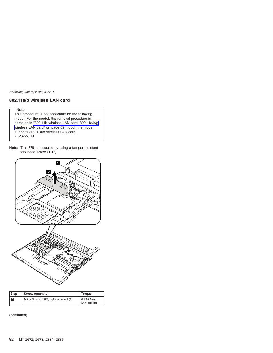 11a/b wireless lan card, 11a/b, Wireless | Card | IBM X32 User Manual | Page 96 / 196