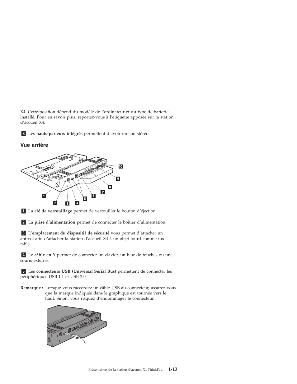 Arrière | IBM THINKPAD X4 User Manual | Page 23 / 164