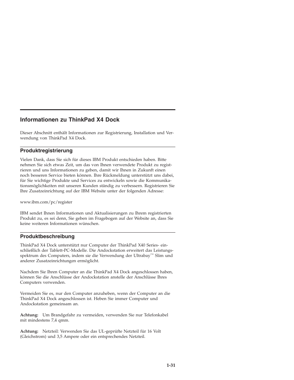 Informationen, Thinkpad, Dock | IBM THINKPAD X4 User Manual | Page 41 / 164