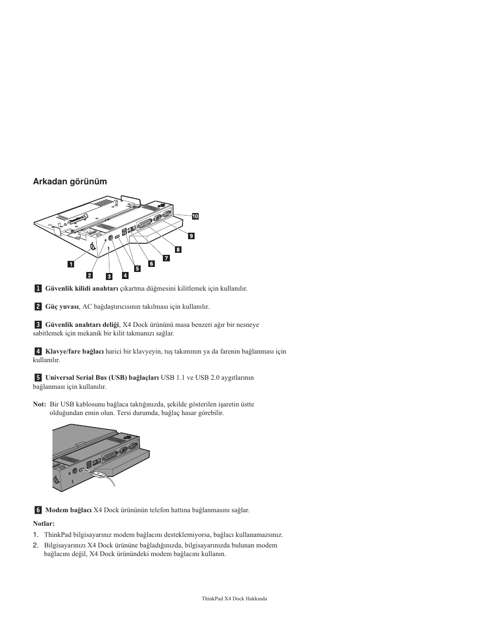 Arkadan, Görünüm | IBM THINKPAD X4 User Manual | Page 93 / 164