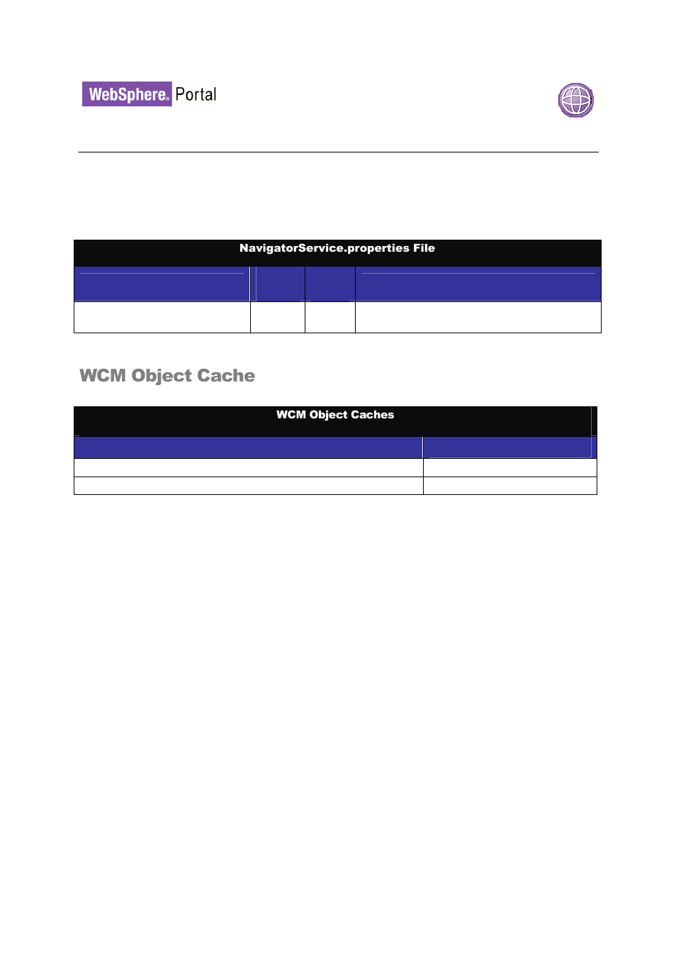 Wcm object cache | IBM WEBSPHERE 6.1.X User Manual | Page 43 / 97