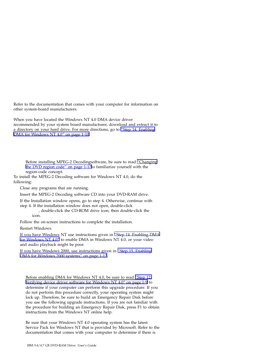 Step 14. enabling dma for windows nt 4.0 | IBM Options 09N4153 User Manual | Page 18 / 26