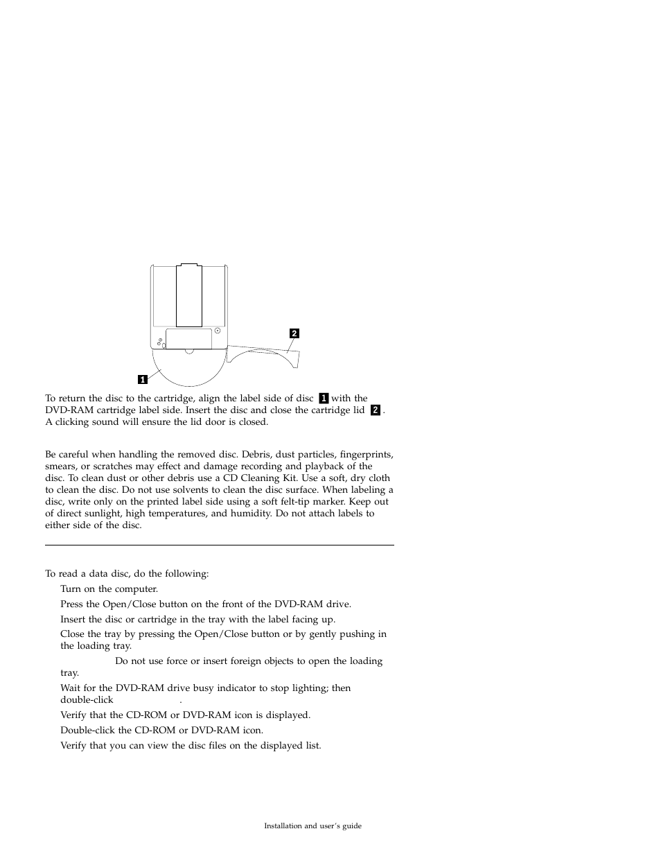 Using the dvd-ram drive with cds and dvds | IBM Options 09N4153 User Manual | Page 23 / 26