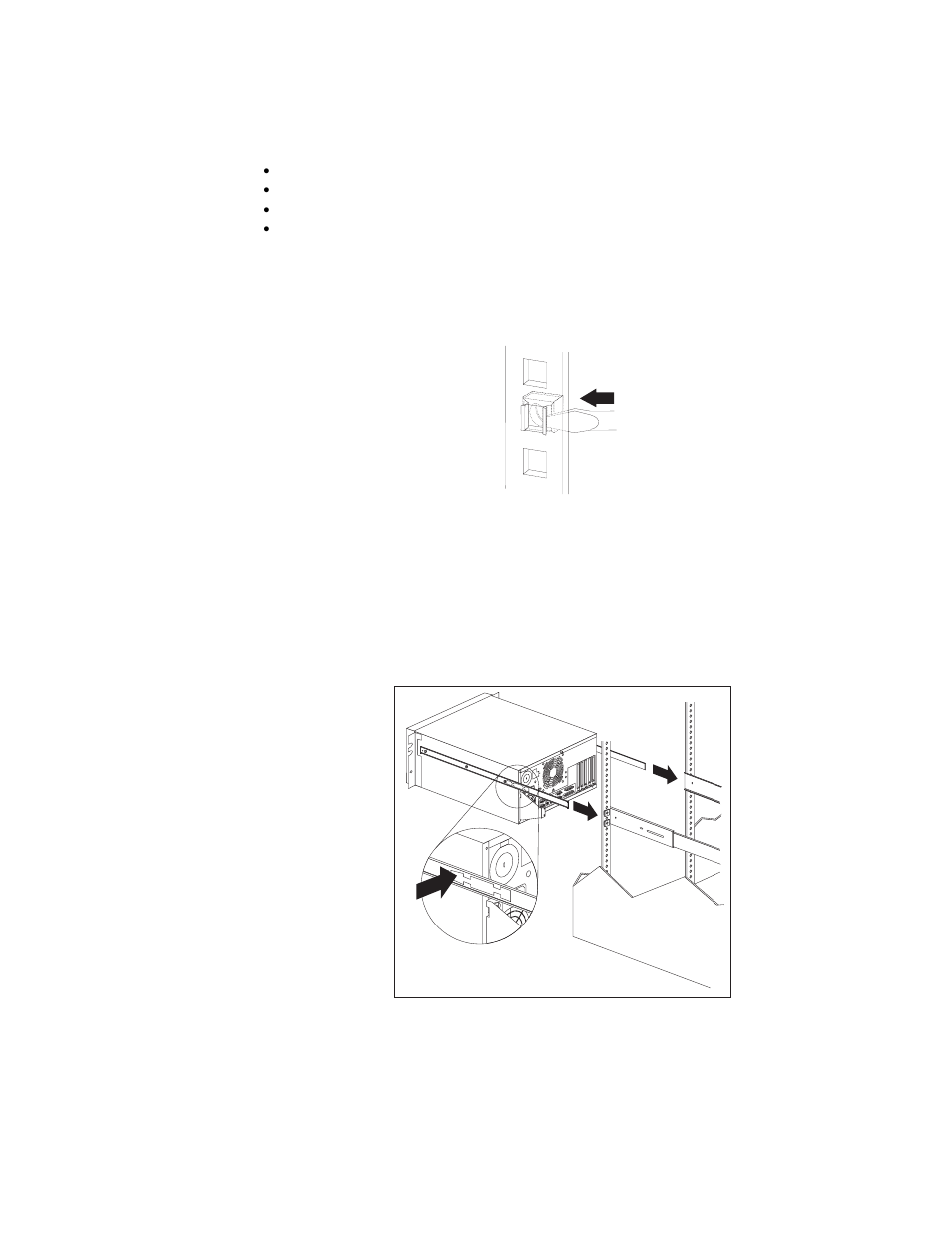 Installing the server in the rack enclosure | IBM 5000 User Manual | Page 111 / 204