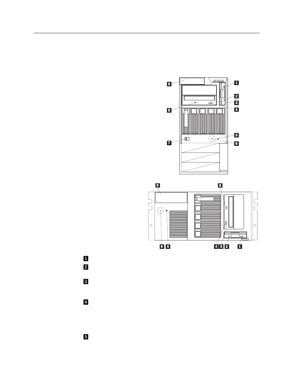 Controls and indicators, Server controls | IBM 5000 User Manual | Page 18 / 204