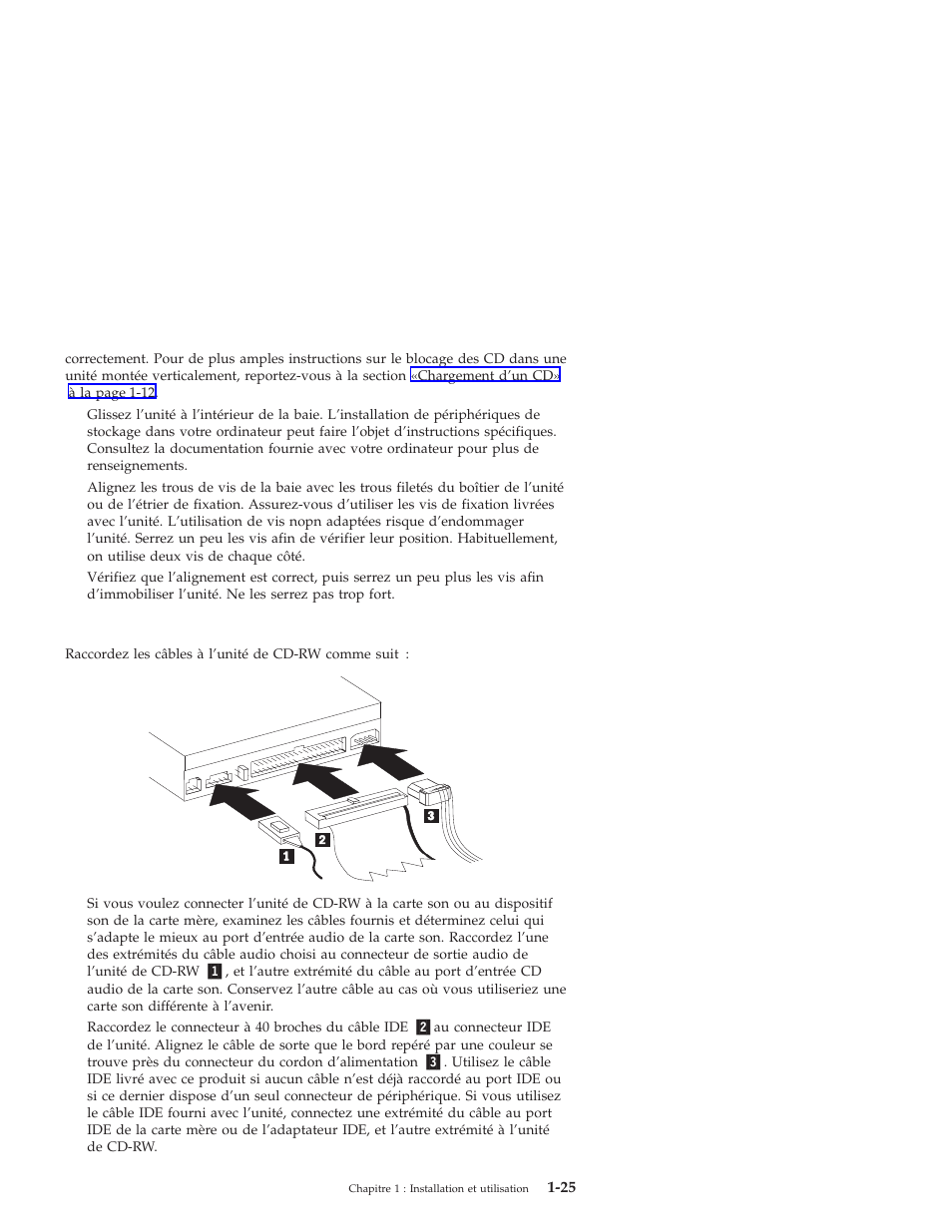 Etape 6. raccordement des câbles à l’unité | IBM OBI34MST 10K3786 User Manual | Page 33 / 164