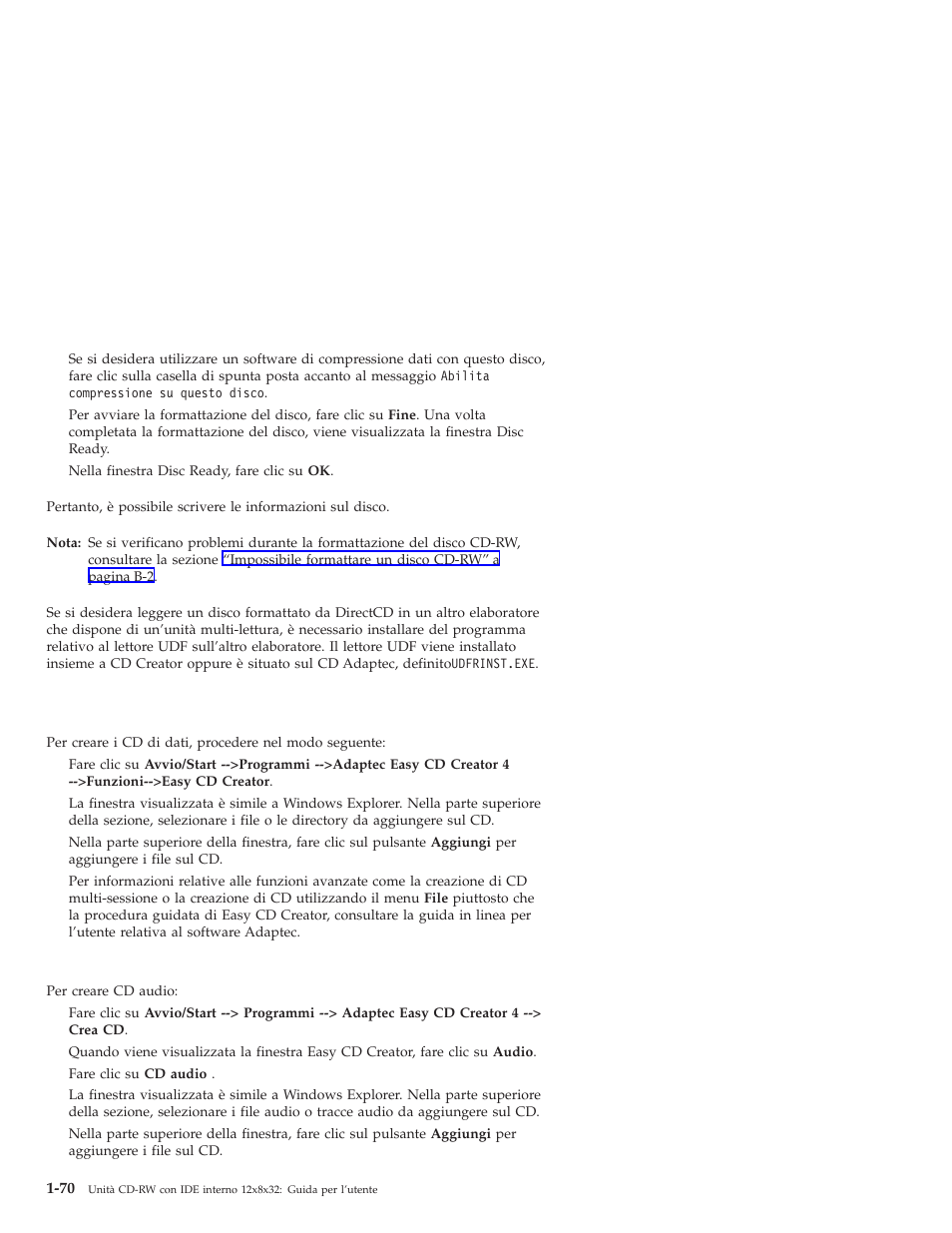 Creazione di cd audio | IBM OBI34MST 10K3786 User Manual | Page 78 / 164