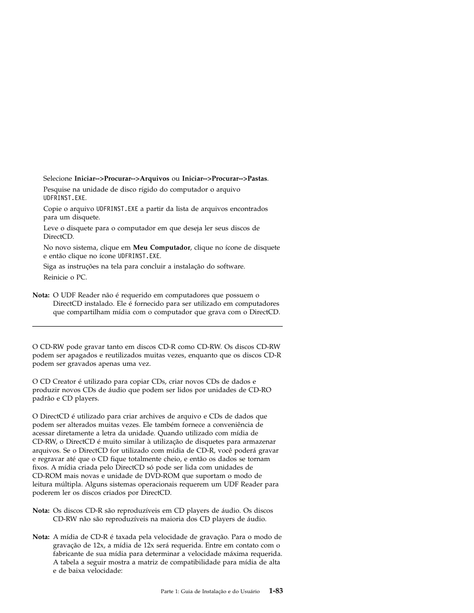 Utilizando discos cd-r e cd-rw | IBM OBI34MST 10K3786 User Manual | Page 91 / 164