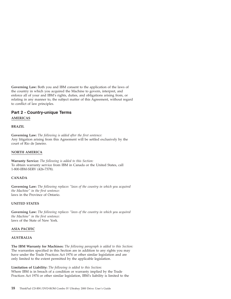 Part 2 - country-unique terms | IBM ThinkPad 22P7007 User Manual | Page 26 / 42
