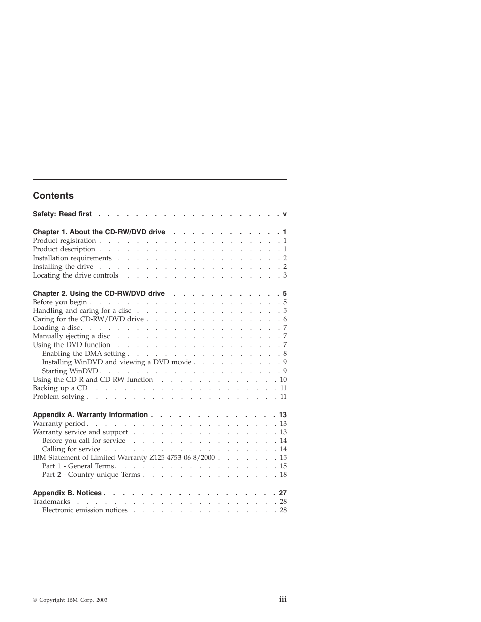 IBM ThinkPad 22P7007 User Manual | Page 5 / 42