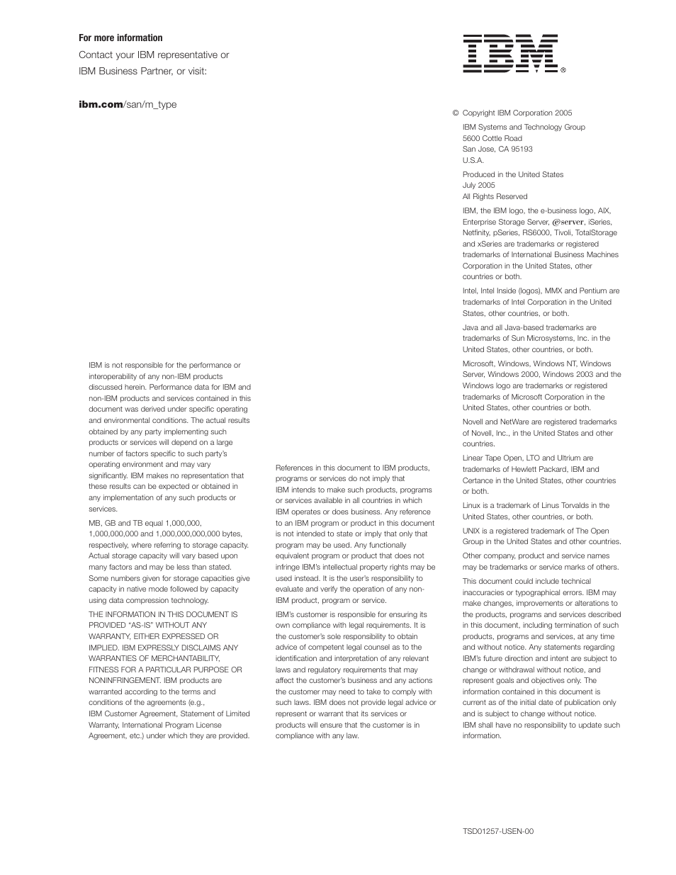 IBM SAN32M-2 User Manual | Page 8 / 8