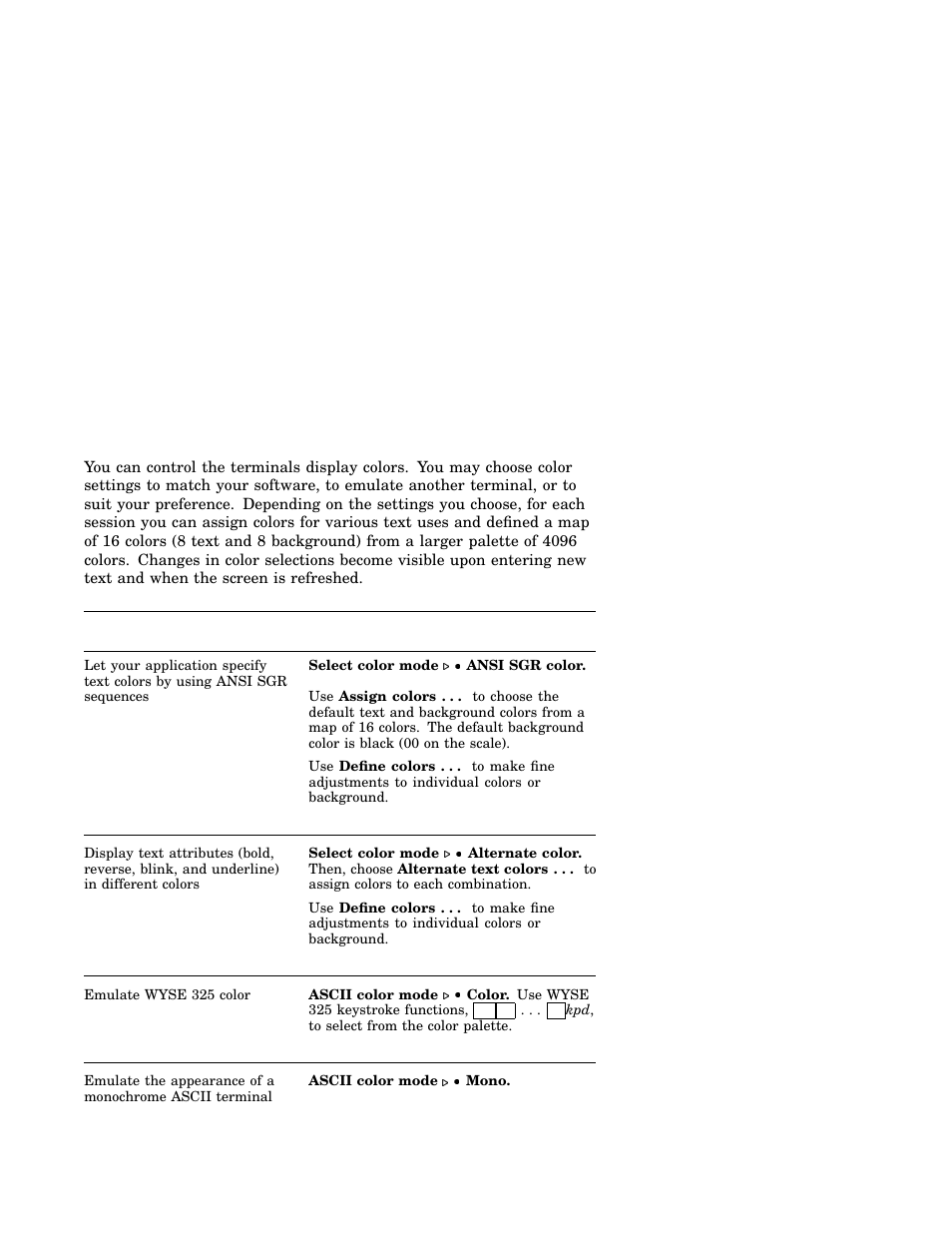 3 using color | IBM Asynchronous Color Terminals WS525 User Manual | Page 17 / 44