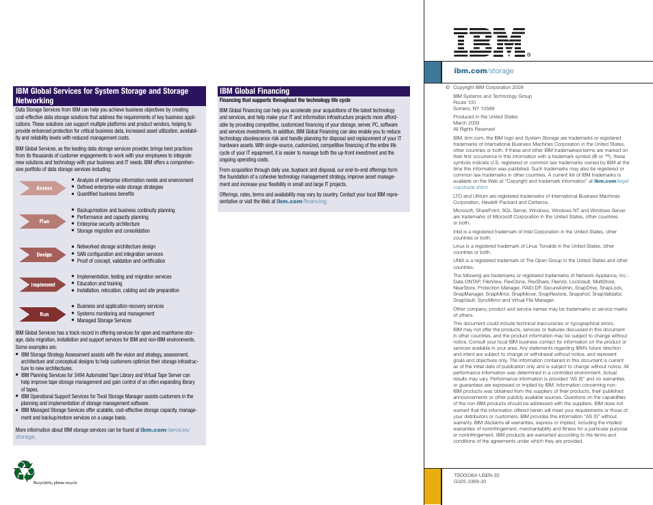 Ibm global financing | IBM DS4700 Series User Manual | Page 8 / 8