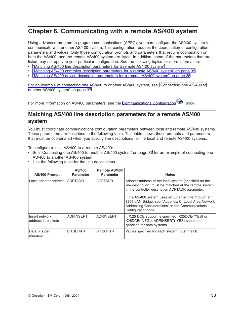 Communicating with a remote as/400 system | IBM AS/400 User Manual | Page 39 / 104