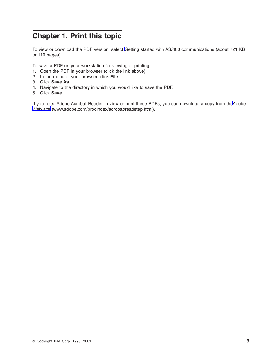 Chapter 1. print this topic | IBM AS/400 User Manual | Page 9 / 104