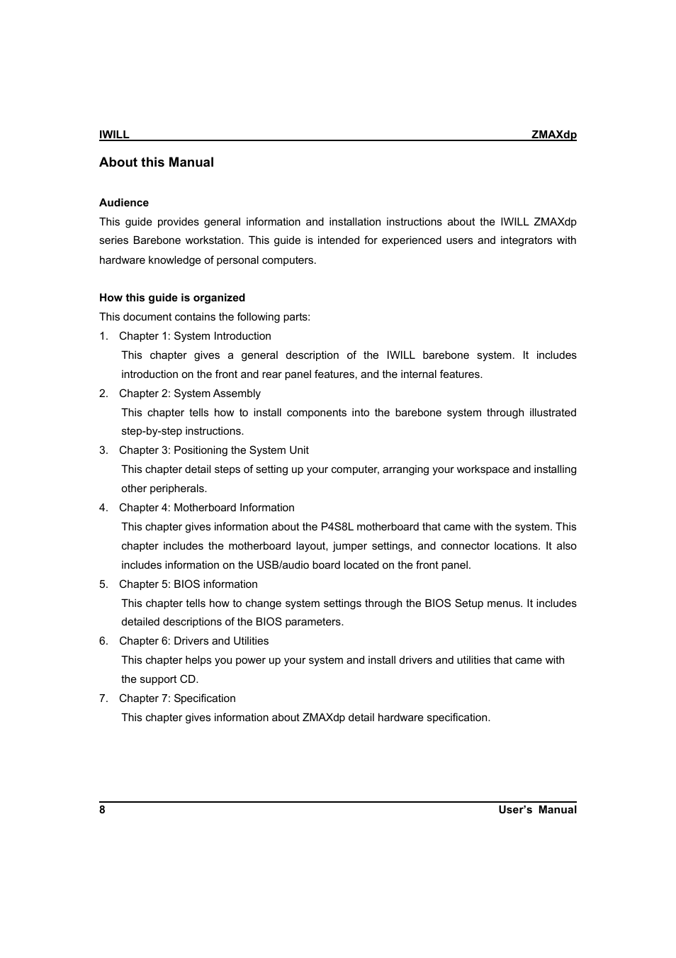 IBM Dual AMD OpteronTM SFF Barebone ZMAXdp User Manual | Page 8 / 81