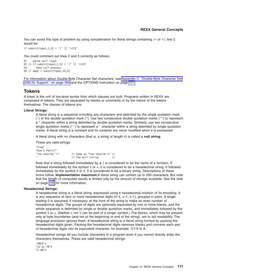 Tokens | IBM SC34-5764-01 User Manual | Page 133 / 481