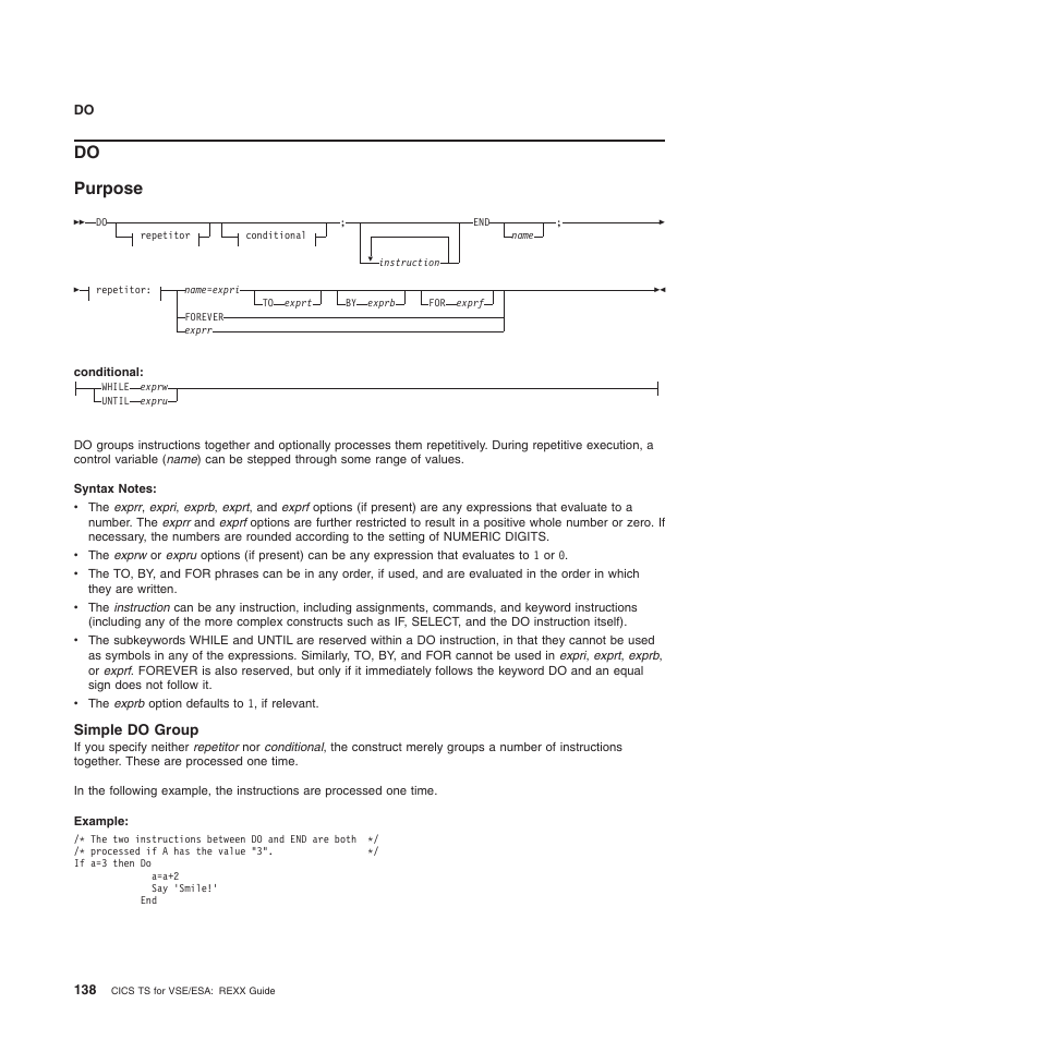 Do purpose | IBM SC34-5764-01 User Manual | Page 160 / 481