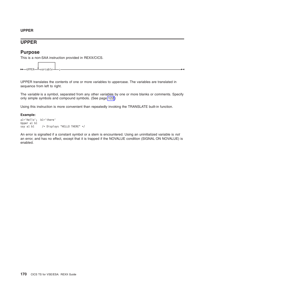 Upper, Upper purpose | IBM SC34-5764-01 User Manual | Page 192 / 481