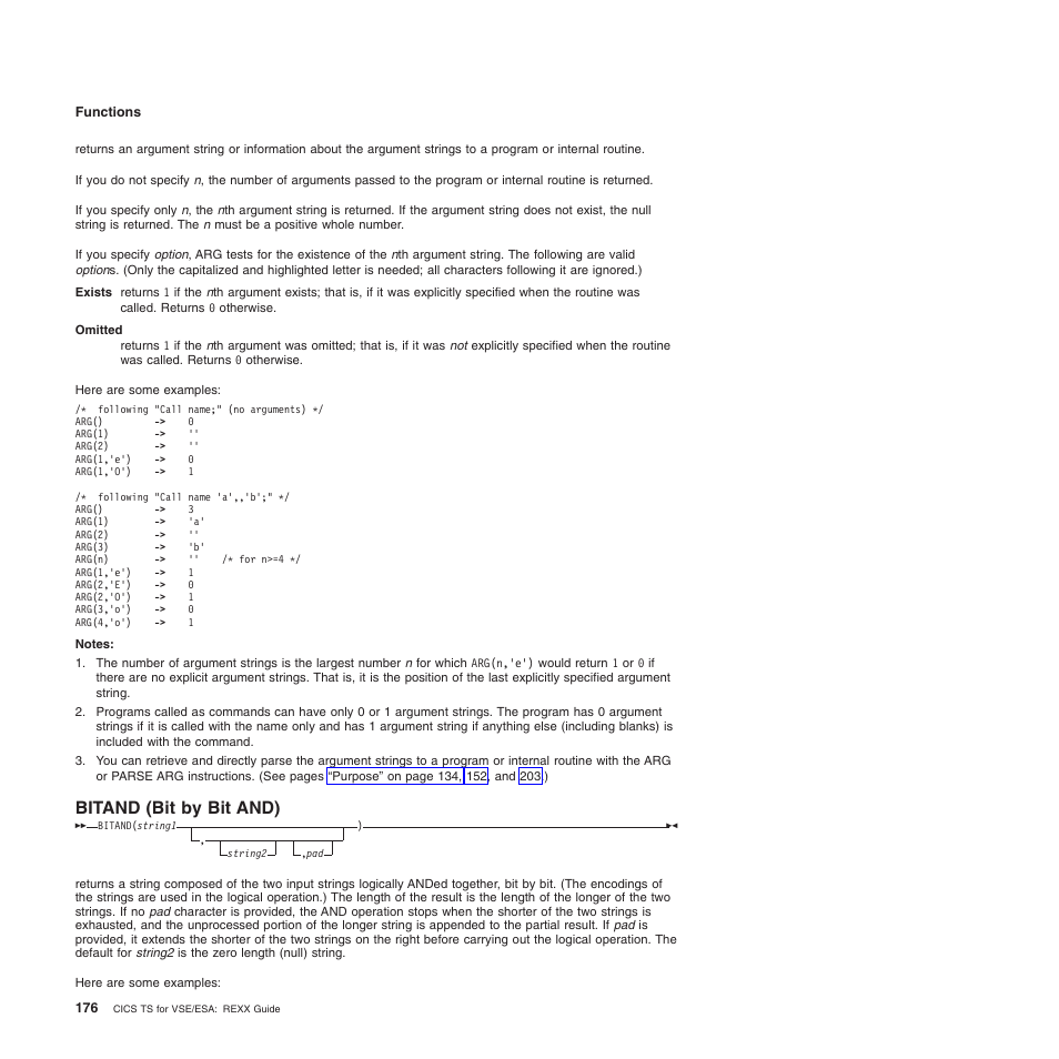 Bitand (bit by bit and) | IBM SC34-5764-01 User Manual | Page 198 / 481