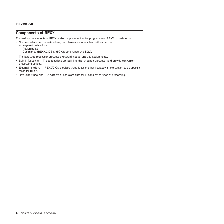 Components of rexx | IBM SC34-5764-01 User Manual | Page 26 / 481