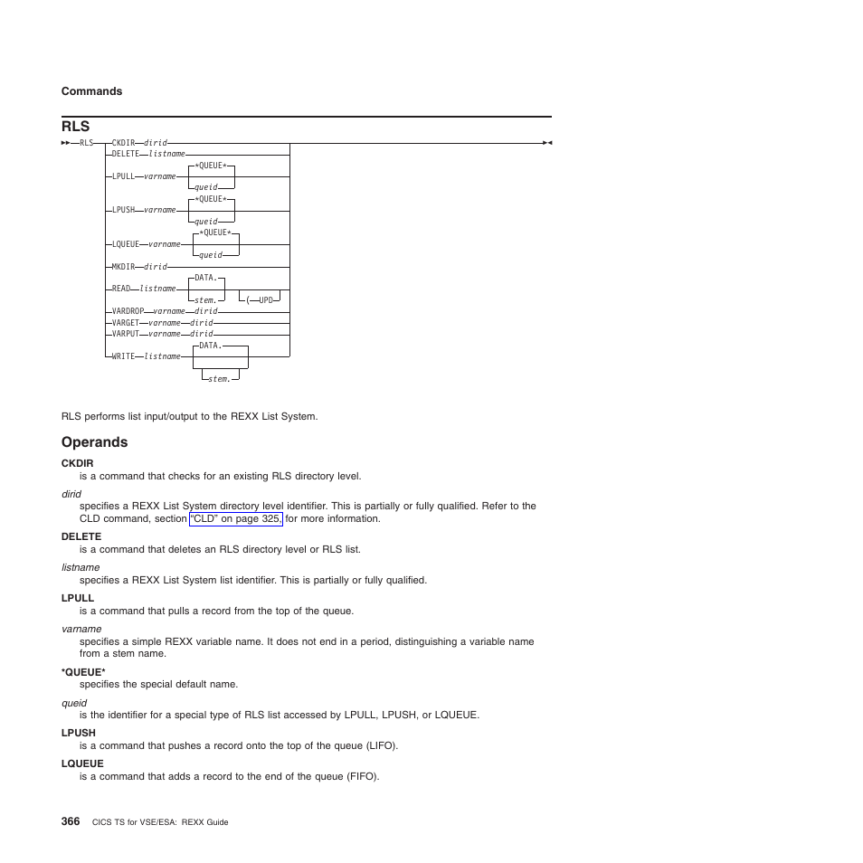 Operands | IBM SC34-5764-01 User Manual | Page 388 / 481