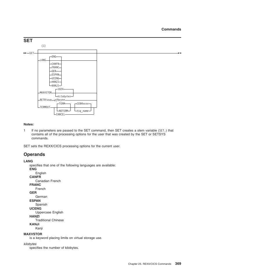 Operands | IBM SC34-5764-01 User Manual | Page 391 / 481