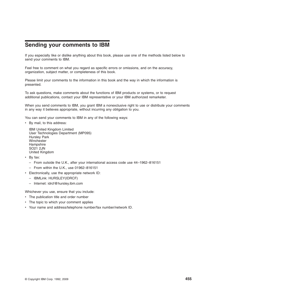 Sending your comments to ibm | IBM SC34-5764-01 User Manual | Page 477 / 481