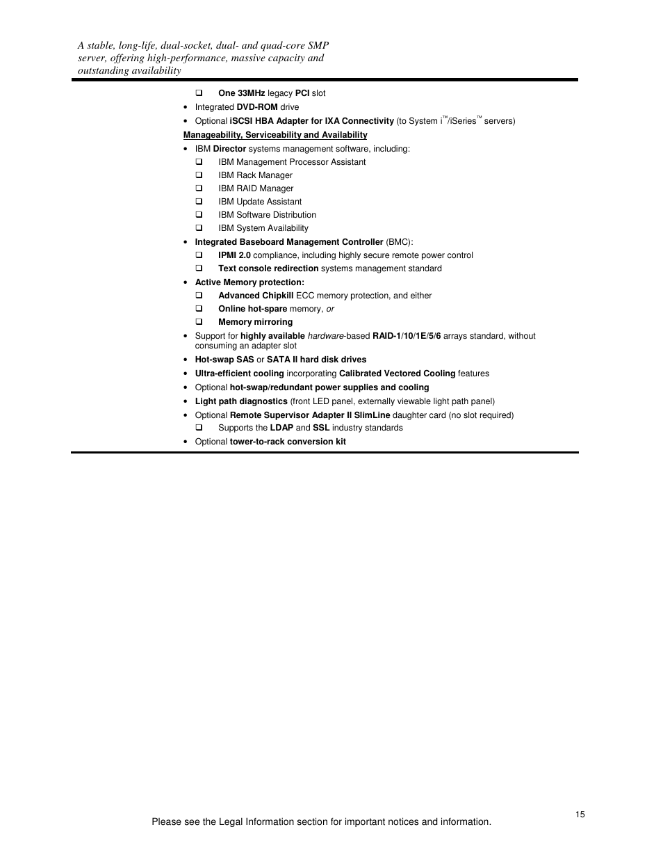 IBM X3500 User Manual | Page 15 / 16