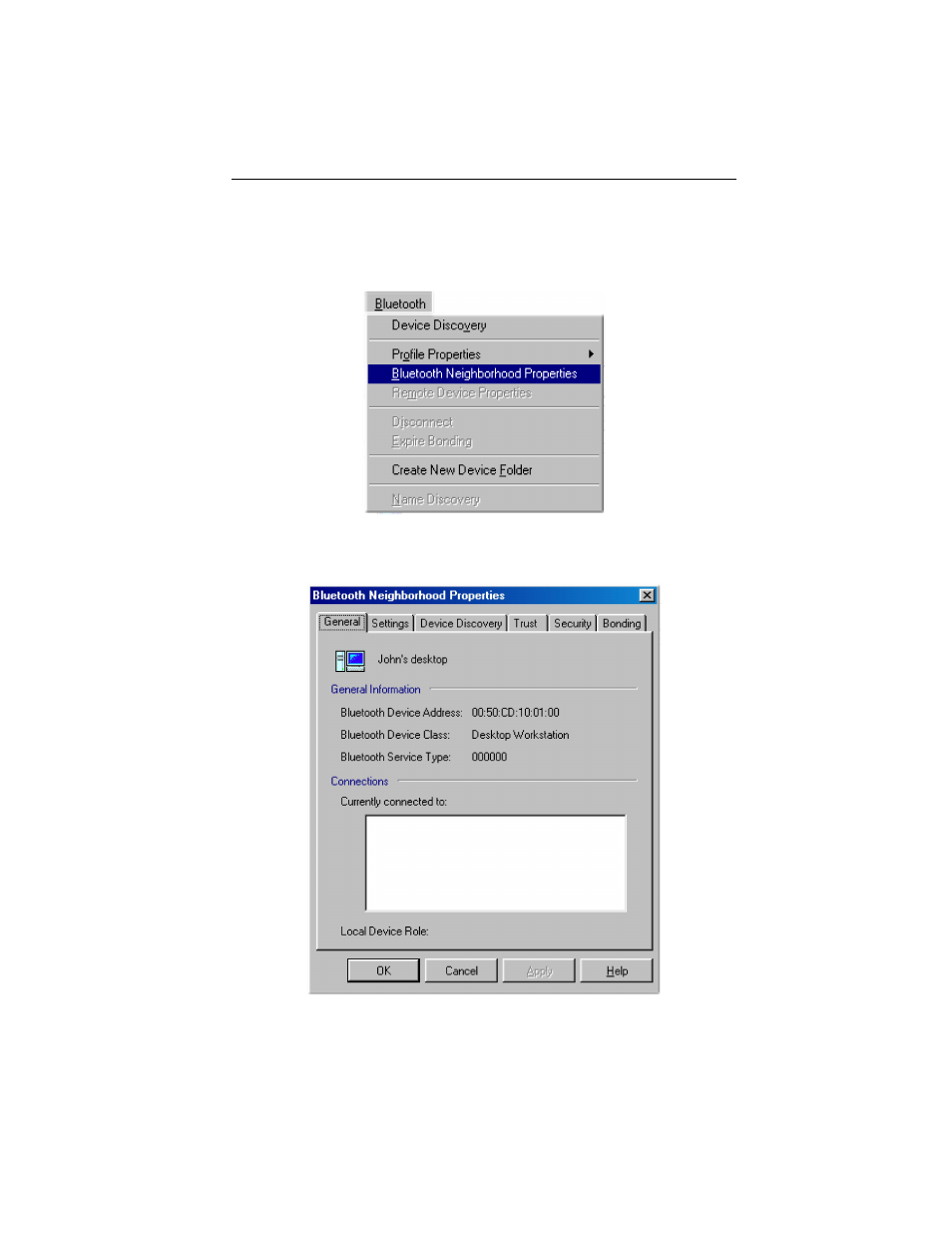 Bluetooth neighborhood properties | IBM 19K4260 User Manual | Page 67 / 105