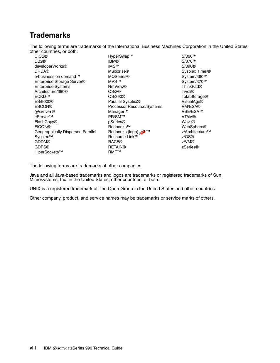 Trademarks | IBM 990 User Manual | Page 10 / 284