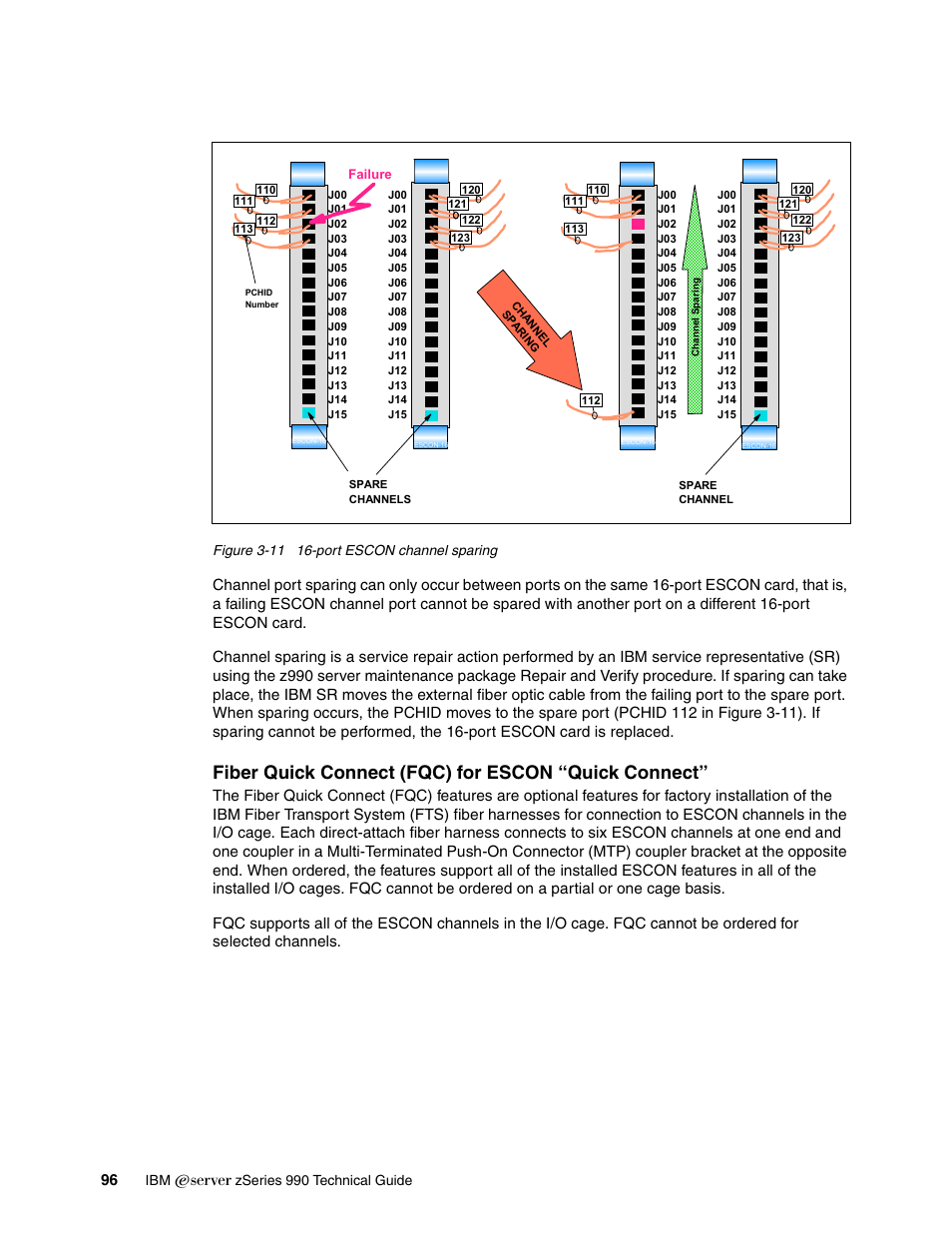 Fiber quick connect (fqc) for escon “quick connect | IBM 990 User Manual | Page 108 / 284