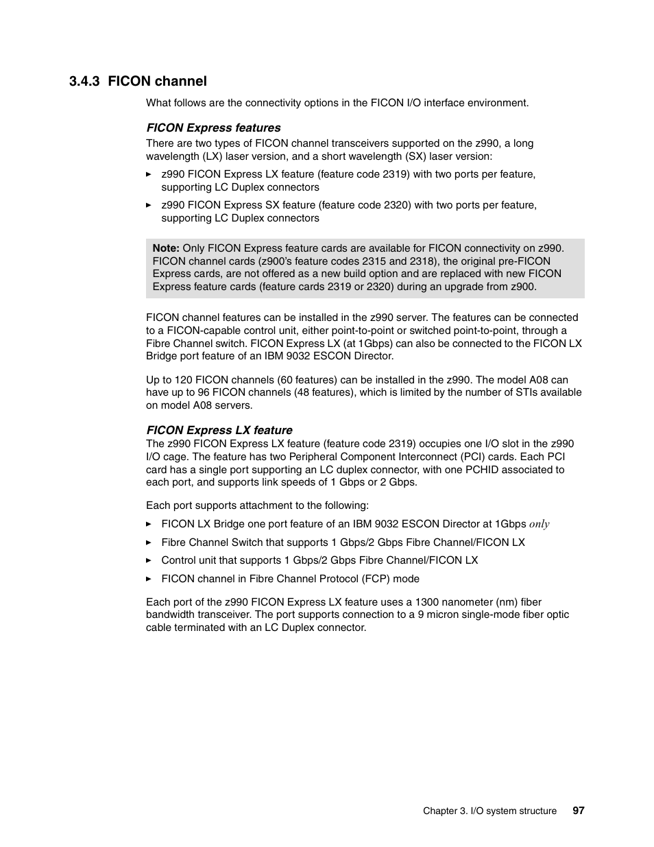 3 ficon channel | IBM 990 User Manual | Page 109 / 284