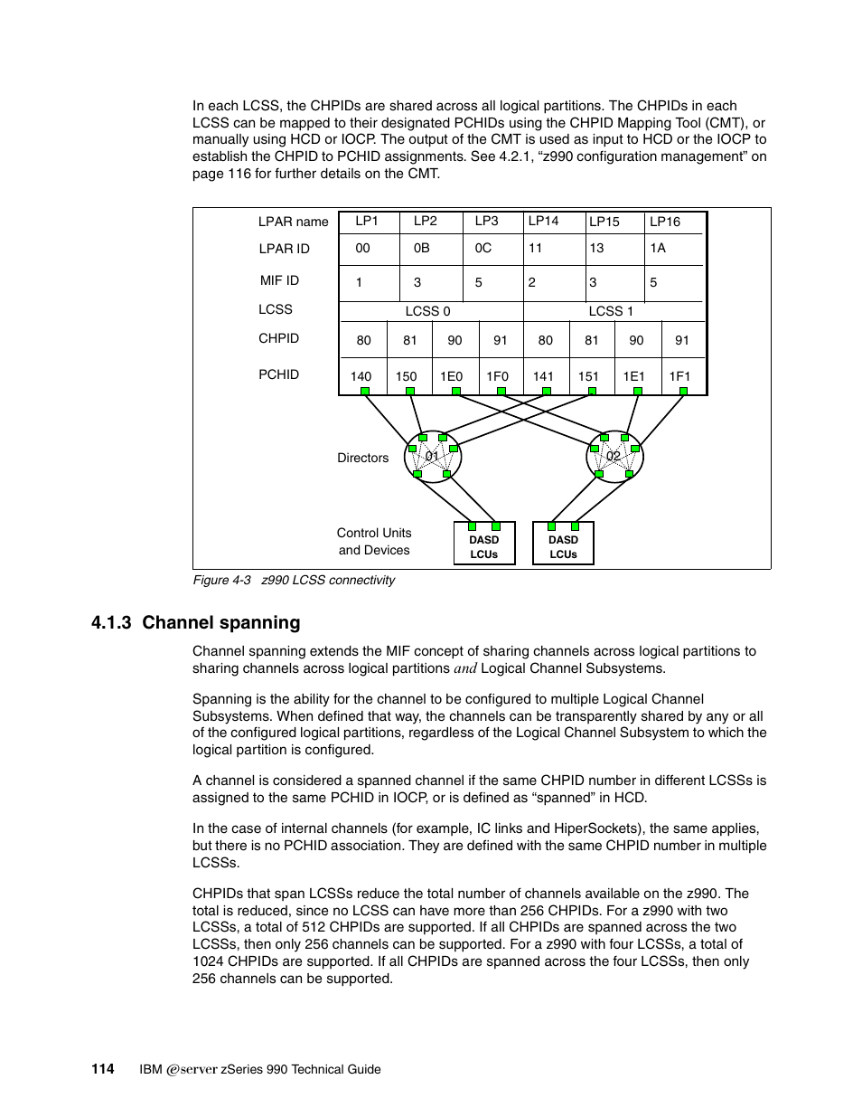 3 channel spanning | IBM 990 User Manual | Page 126 / 284