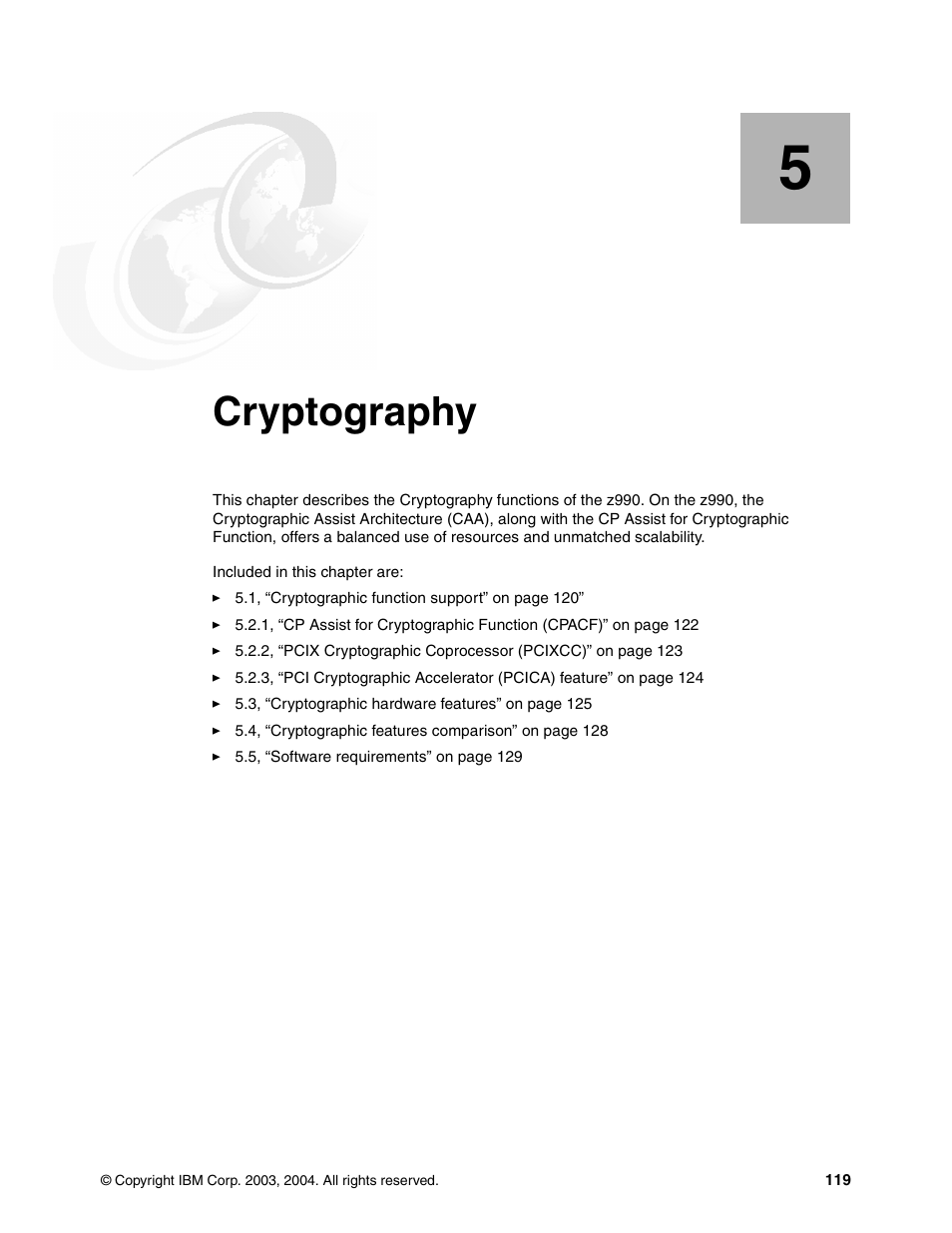 Chapter 5. cryptography, Cryptography | IBM 990 User Manual | Page 131 / 284