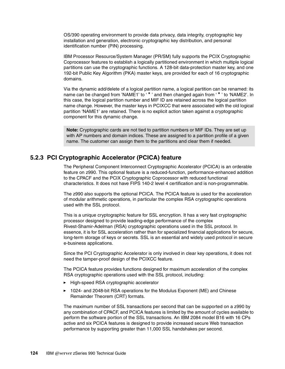 3 pci cryptographic accelerator (pcica) feature | IBM 990 User Manual | Page 136 / 284