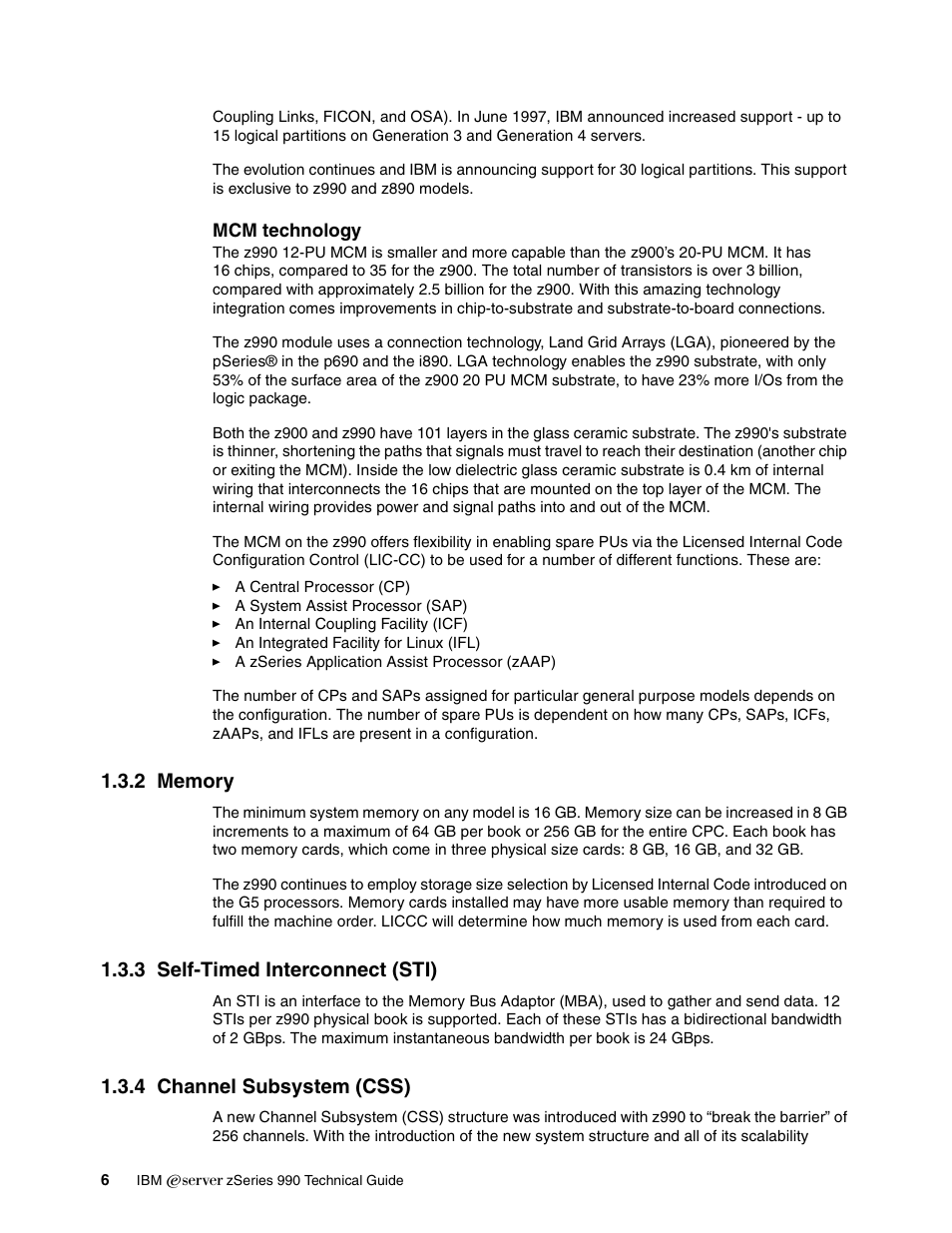 2 memory, 3 self-timed interconnect (sti), 4 channel subsystem (css) | IBM 990 User Manual | Page 18 / 284